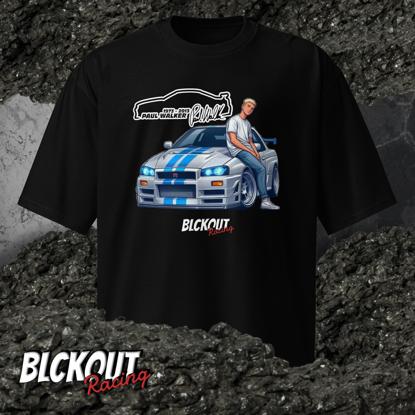 Paul Walker (Nissan Skyline) - Oversized heavyweight tee