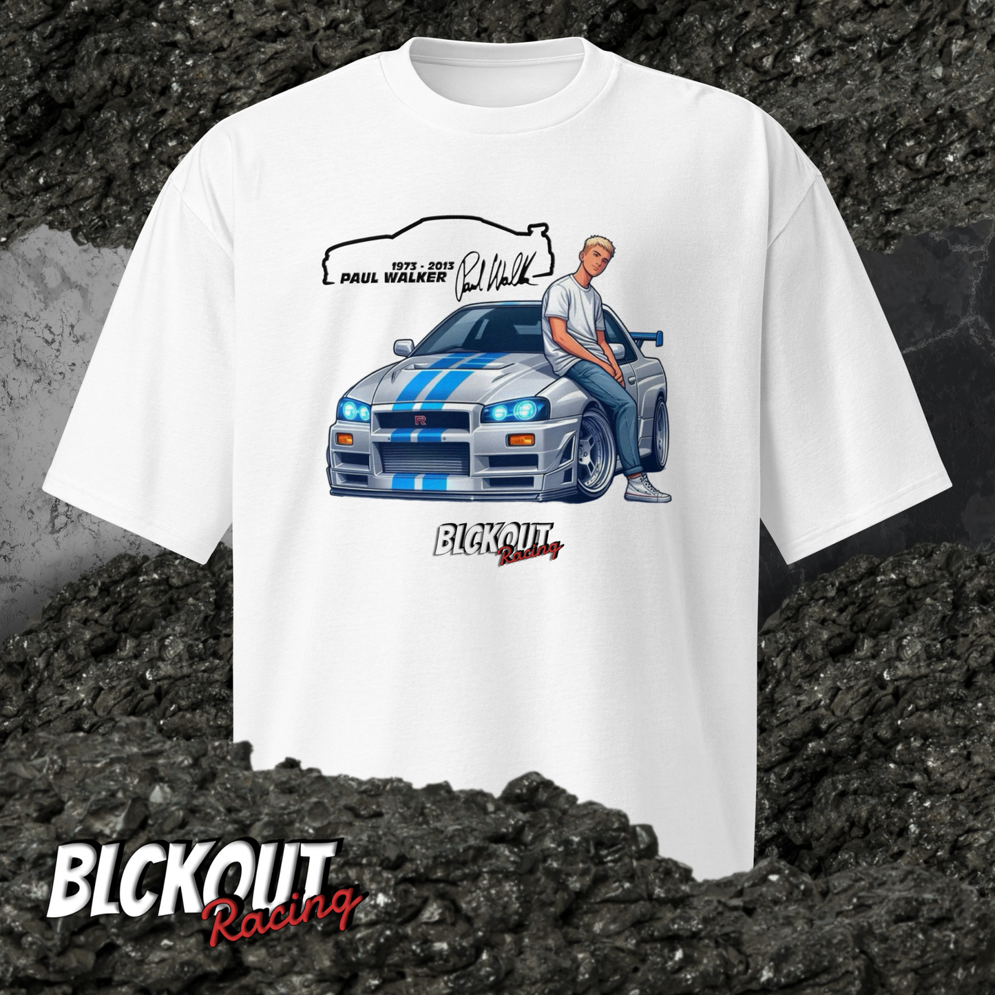 Paul Walker (Nissan Skyline) - Oversized heavyweight tee